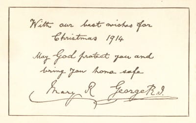 Postcard: Queen Mary & George V reverse