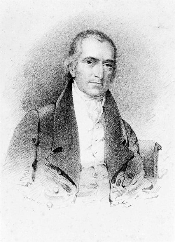 Engraving of a man in late-18th century clothing.