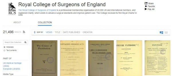 UKMHL Army medicine 1: Internet Archive screenshot