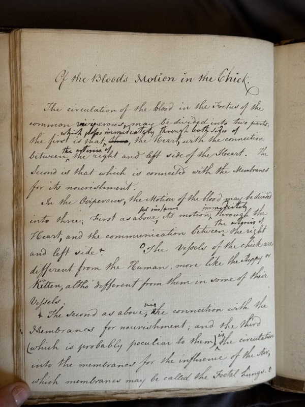 A page of hand-written page of text.